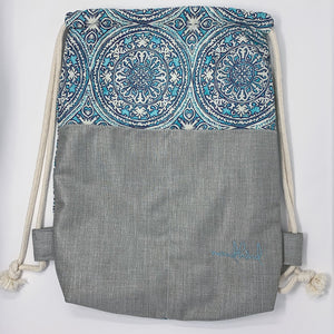 Mondkind Backpack with front pockets * Wanderlust * Ice Blue Ornaments