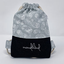 Load image into Gallery viewer, Mondkind Bag * Furry Friends * Grey Paisley - Mini