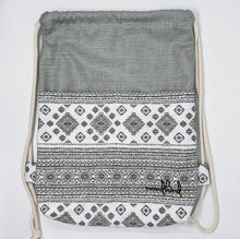 Load image into Gallery viewer, Mondkind Backpack with front pockets * Wanderlust *  Silvery Aztec