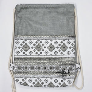 Mondkind Backpack with front pockets * Wanderlust *  Silvery Aztec