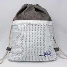 Load image into Gallery viewer, Mondkind Backpack with front pockets * Wanderlust * Light Grey Arrows