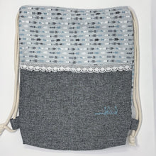 Load image into Gallery viewer, Mondkind Backpack with front pockets * Wanderlust *  Turquoise Arrows