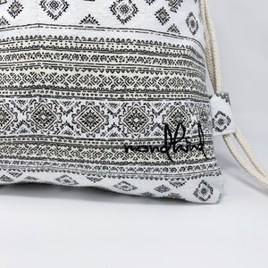 Mondkind Backpack with front pockets * Wanderlust *  Silvery Aztec