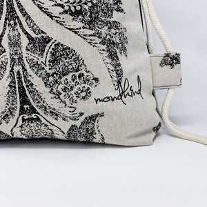 Mondkind Backpack with front pockets * Wanderlust * Black Champagne