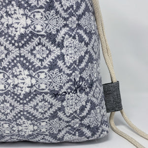 Mondkind Backpack with front pockets * Wanderlust * Grey Aztec Lady