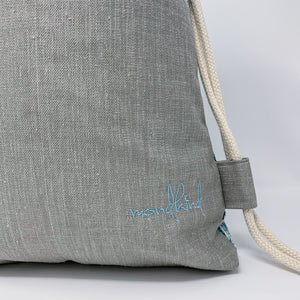 Mondkind Backpack with front pockets * Wanderlust * Ice Blue Ornaments