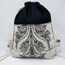 Load image into Gallery viewer, Mondkind Backpack with front pockets * Wanderlust * Black Champagne